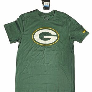 Green Bay Packers Logo T-shirt Men’s The Nike Tee | Size: M | Gold Nike Check